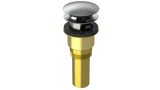 Brass Integral Waste & Overflow Clicker® Kit with Overflow, Partially Threaded Strainer (301Q)
