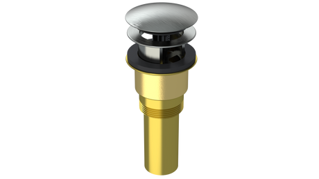 Brass Integral Waste & Overflow Clicker® Kit with Overflow, Partially Threaded Strainer (301Q)