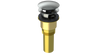 Brass Integral Waste & Overflow Clicker® Kit with Overflow, Partially Threaded Strainer (301Q)
