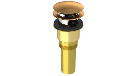Brass Integral Waste & Overflow Clicker® Kit with Overflow, Partially Threaded Strainer (301Q)