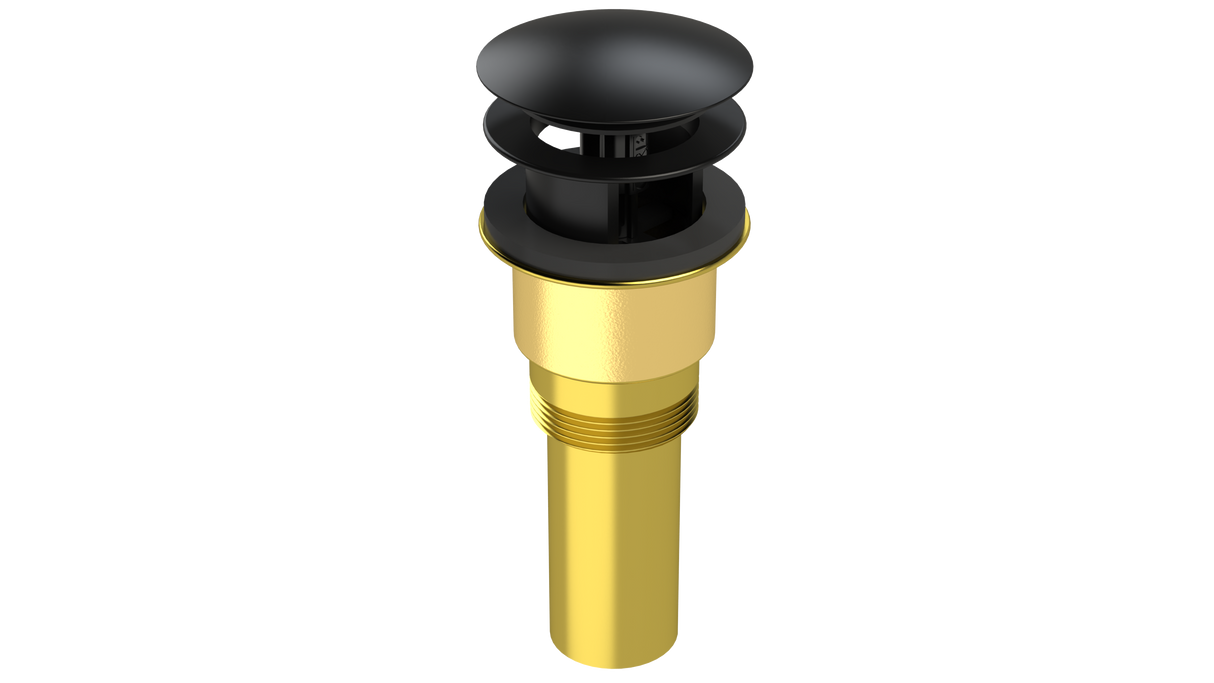 Brass Integral Waste & Overflow Clicker® Kit with Overflow, Partially Threaded Strainer (301Q)