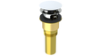 Brass Integral Waste & Overflow Clicker® Kit with Overflow, Partially Threaded Strainer (301Q-MW)