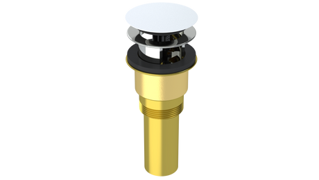 Brass Integral Waste & Overflow Clicker® Kit with Overflow, Partially Threaded Strainer (301Q-MW)