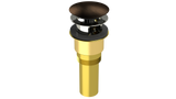 Brass Integral Waste & Overflow Clicker® Kit with Overflow, Partially Threaded Strainer (301Q)