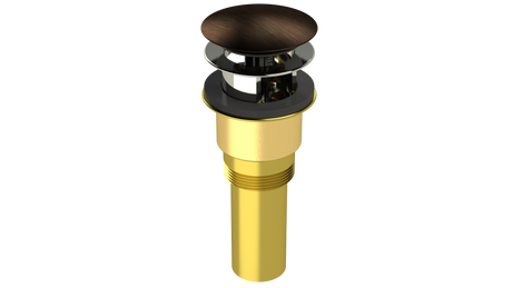Brass Integral Waste & Overflow Clicker® Kit with Overflow, Partially Threaded Strainer (301Q)