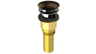 Brass Integral Waste & Overflow Clicker® Kit with Overflow, Partially Threaded Strainer (301Q)