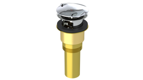 Brass Integral Waste & Overflow Twirl™ Kit with Overflow, Partially Threaded Strainer (301T)
