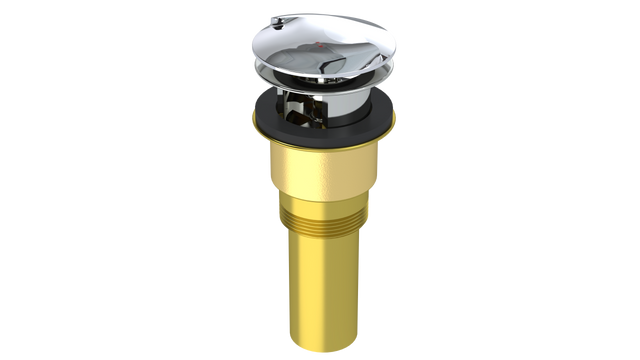 Brass Integral Waste & Overflow Twirl™ Kit with Overflow, Partially Threaded Strainer (301T)
