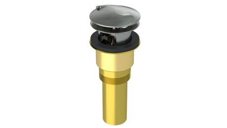 Brass Integral Waste & Overflow Twirl™ Kit with Overflow, Partially Threaded Strainer (301T)