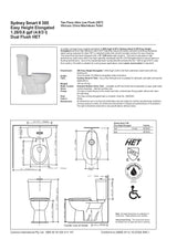 Sydney Smart II Easy Height Elongated Dual-flush Toilet