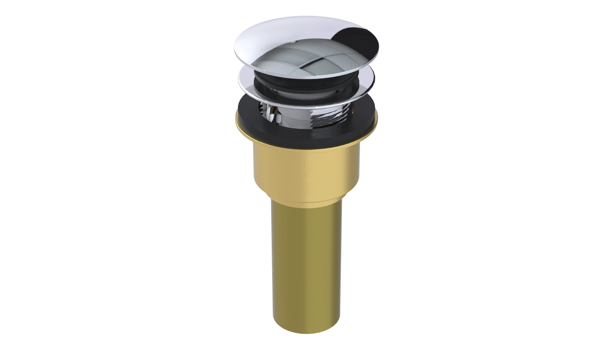 Brass Integral Waste & Overflow Clicker® Kit with Overflow, Low Profile (302ET)