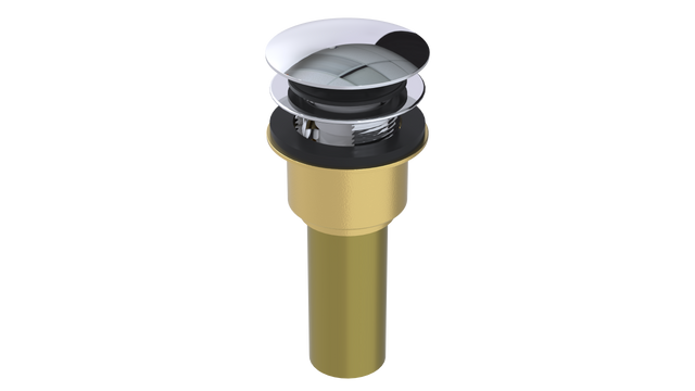 Brass Integral Waste & Overflow Clicker® Kit with Overflow, Low Profile (302ET)