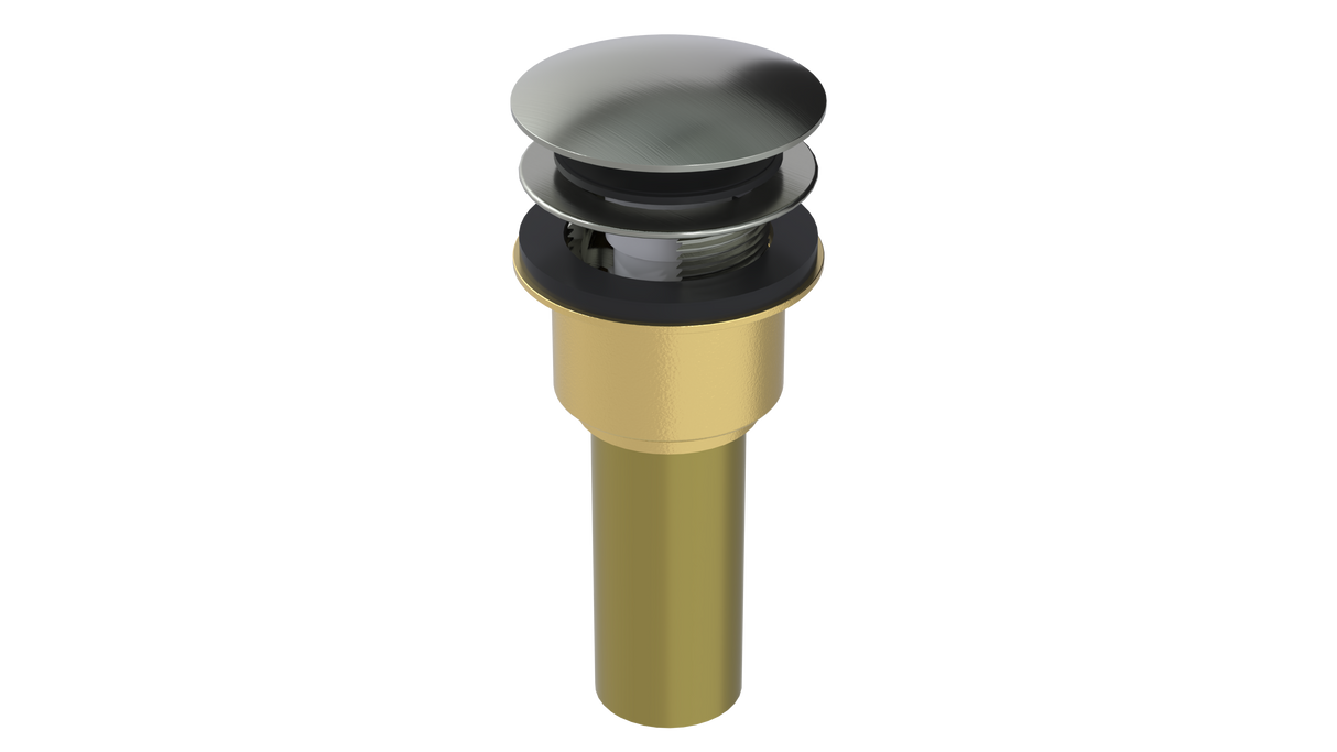 Brass Integral Waste & Overflow Clicker® Kit with Overflow, Low Profile (302ET)