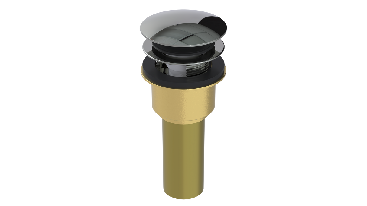 Brass Integral Waste & Overflow Clicker® Kit with Overflow, Low Profile (302ET)