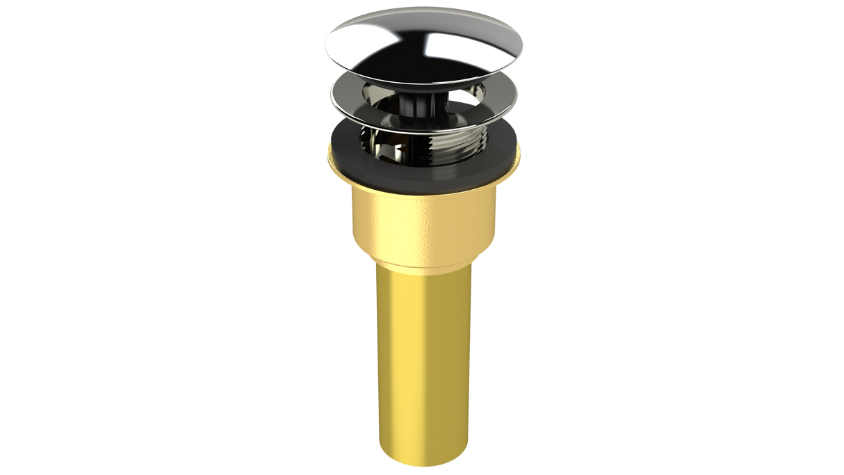 Brass Integral Waste & Overflow Clicker® Kit with Overflow, Low Profile (302Q)