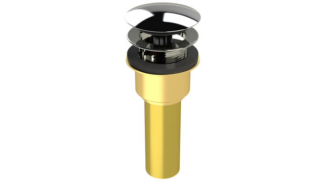 Brass Integral Waste & Overflow Clicker® Kit with Overflow, Low Profile (302Q)