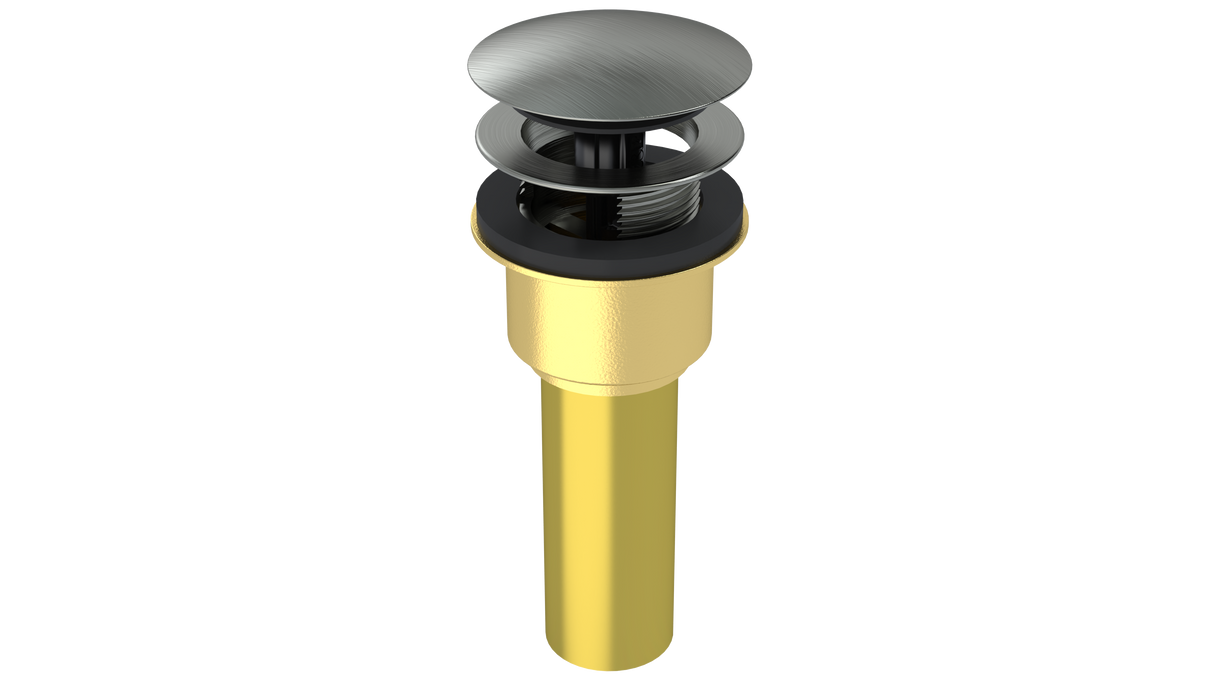 Brass Integral Waste & Overflow Clicker® Kit with Overflow, Low Profile (302Q)