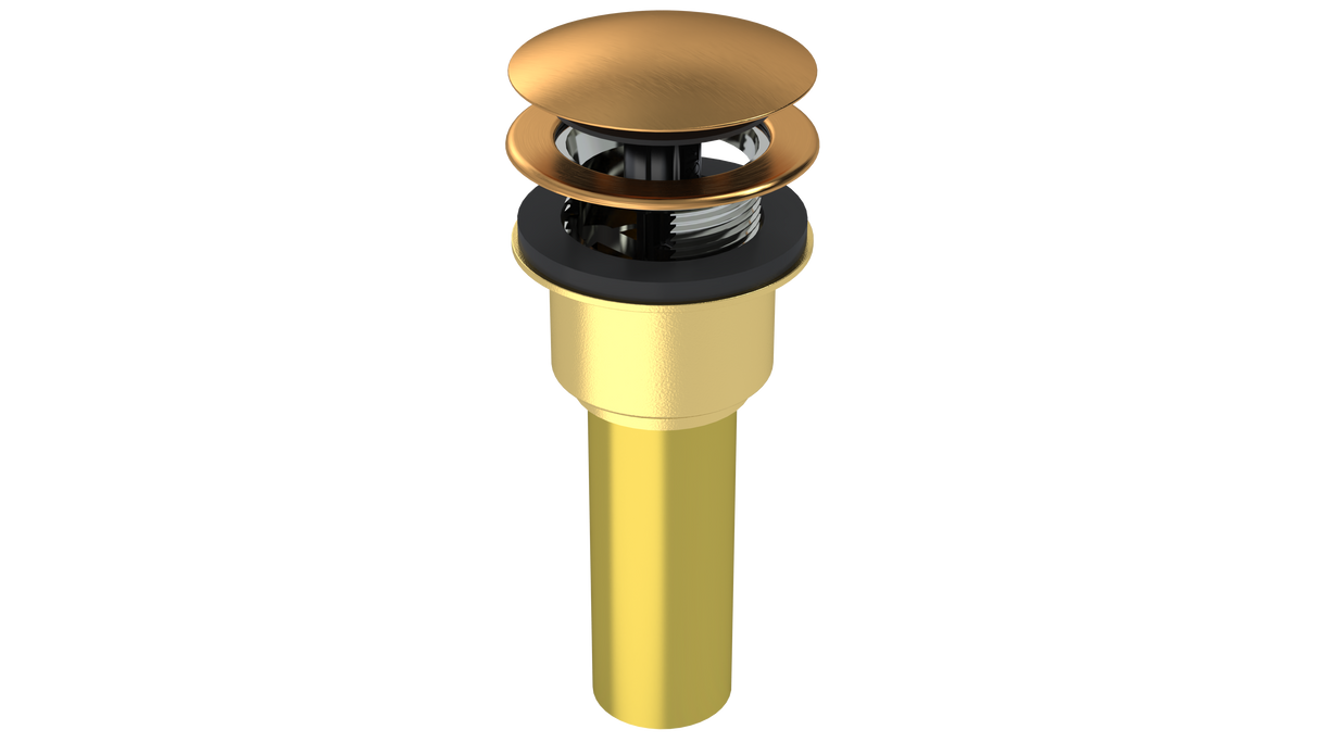 Brass Integral Waste & Overflow Clicker® Kit with Overflow, Low Profile (302Q)