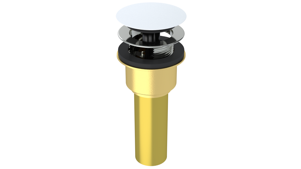 Brass Integral Waste & Overflow Clicker® Kit with Overflow, Low Profile (302Q-MW)