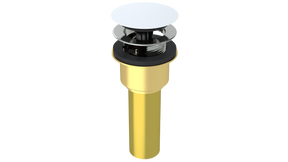 Brass Integral Waste & Overflow Clicker® Kit with Overflow, Low Profile (302Q-MW)