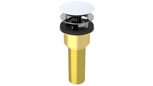 Brass Integral Waste & Overflow Clicker® Kit with Overflow, Low Profile (302Q-MW)