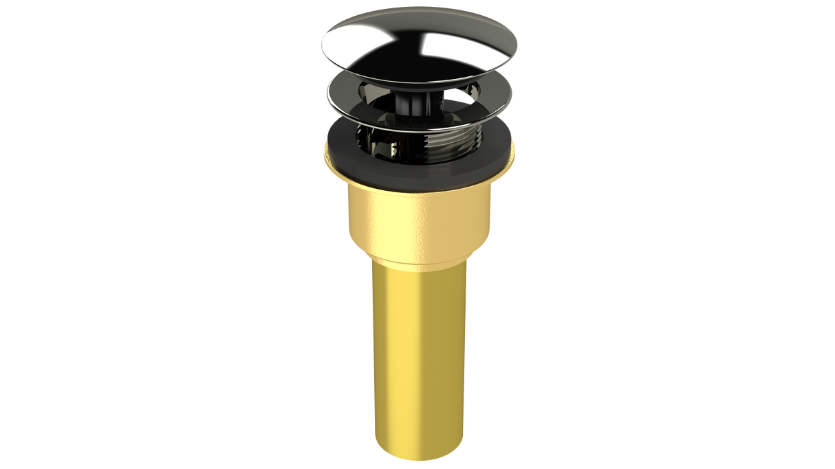 Brass Integral Waste & Overflow Clicker® Kit with Overflow, Low Profile (302Q)