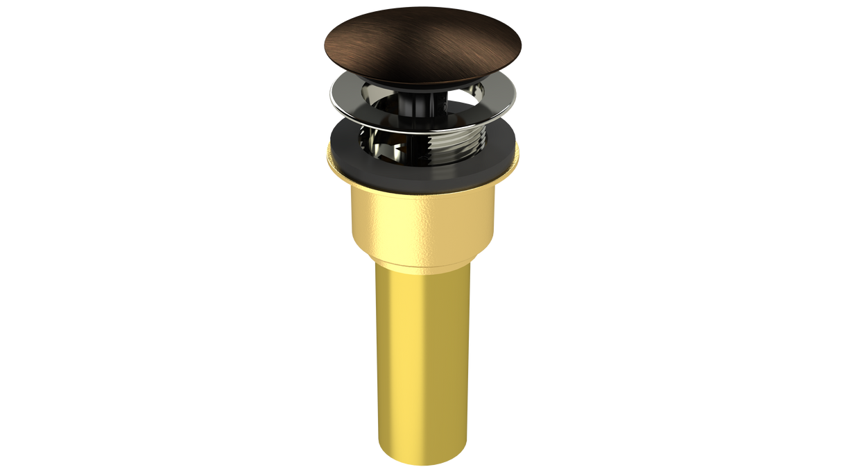 Brass Integral Waste & Overflow Clicker® Kit with Overflow, Low Profile (302Q)