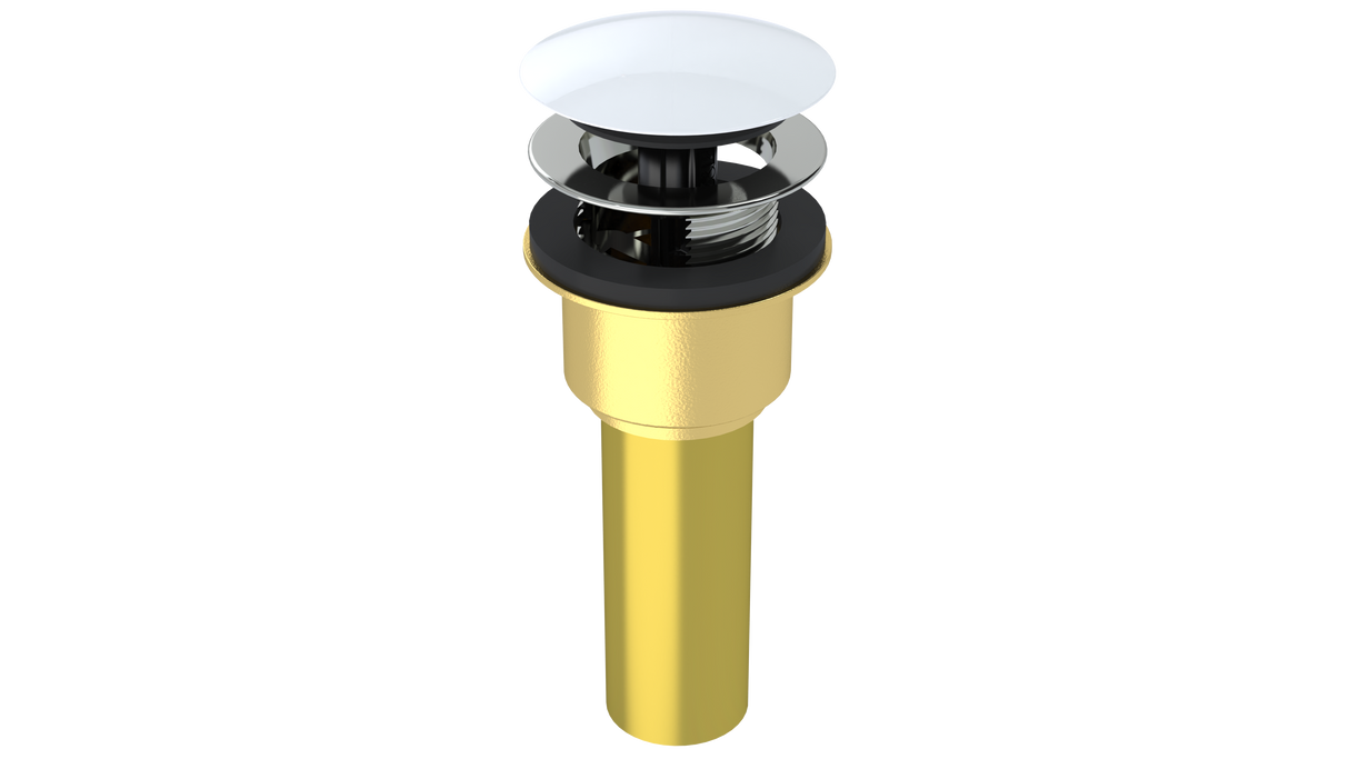 Brass Integral Waste & Overflow Clicker® Kit with Overflow, Low Profile (302Q)