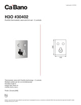 PushGo thermostatic valve and trim set - 2 controls