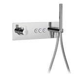 Thermostatic wall mount shower mixer with hand shower - 3 functions
