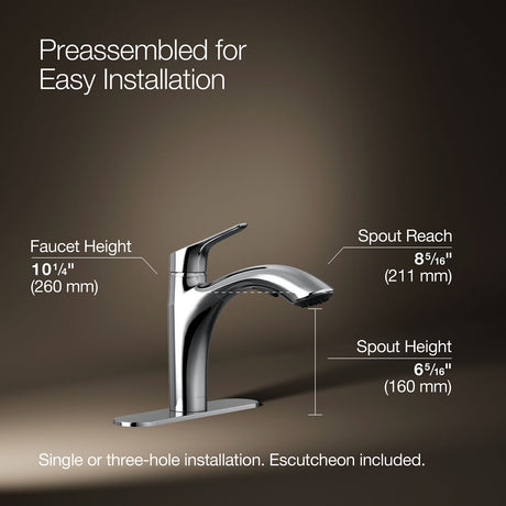 Rival® Pull-out kitchen sink faucet with two-function sprayhead