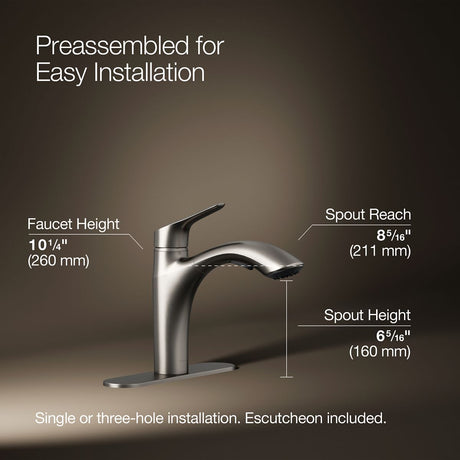 Rival® Pull-out kitchen sink faucet with two-function sprayhead