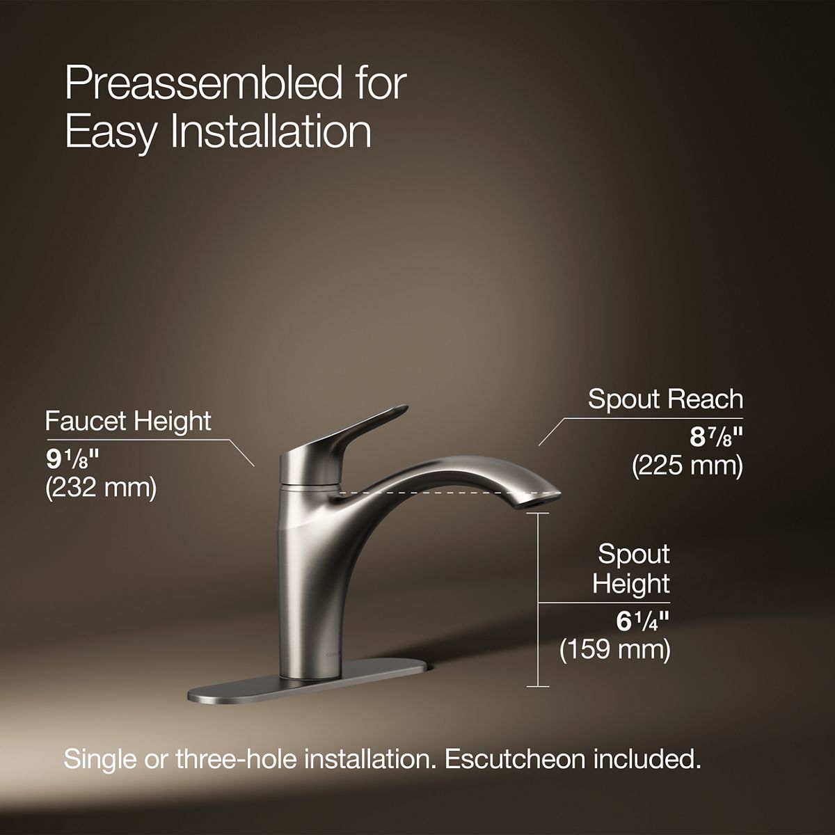 Rival® Single-handle kitchen sink faucet