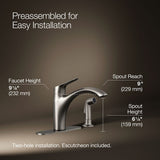 Rival® Single-handle kitchen sink faucet with side sprayer