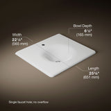 Iron/Impressions® 25" Enameled cast iron vanity top with integrated round sink
