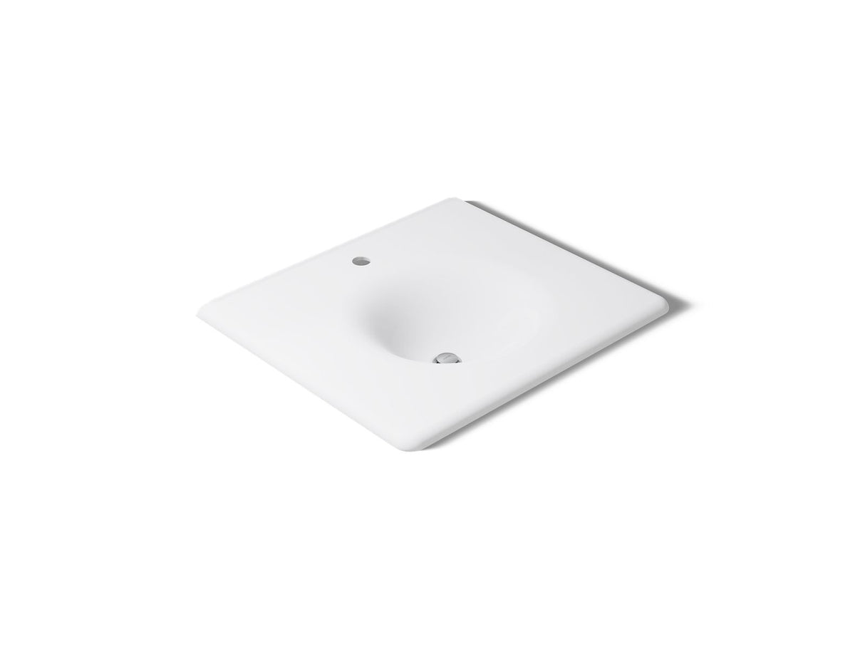 Iron/Impressions® 25" Enameled cast iron vanity top with integrated round sink