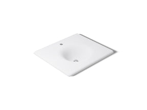 Iron/Impressions® 25" Enameled cast iron vanity top with integrated round sink