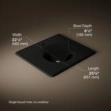 Iron/Impressions® 25" Enameled cast iron vanity top with integrated round sink