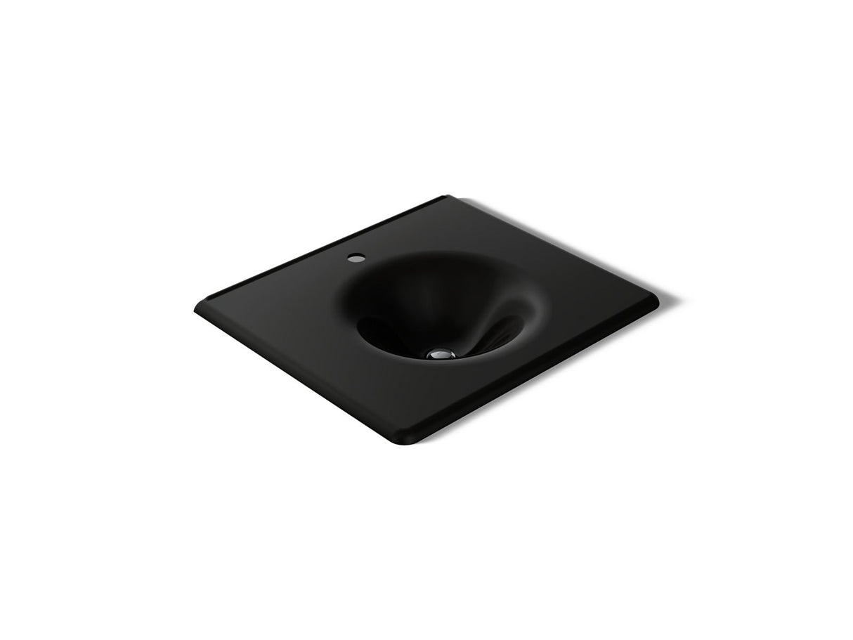 Iron/Impressions® 25" Enameled cast iron vanity top with integrated round sink