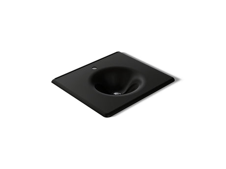 Iron/Impressions® 25" Enameled cast iron vanity top with integrated round sink