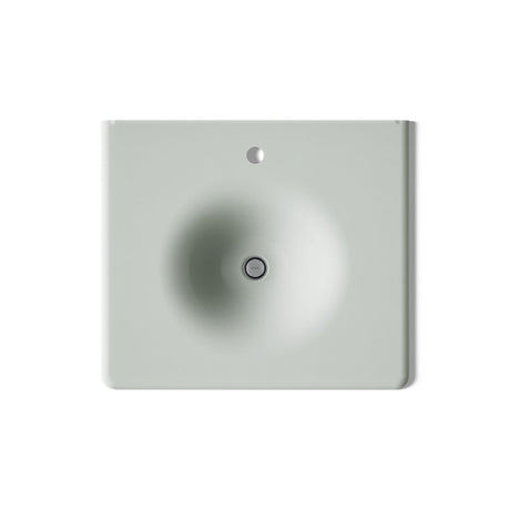 Iron/Impressions® 25" Enameled cast iron vanity top with integrated round sink