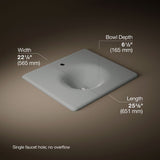 Iron/Impressions® 25" Enameled cast iron vanity top with integrated round sink