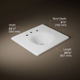 Iron/Impressions® 25" Enameled cast iron vanity top with integrated round sink