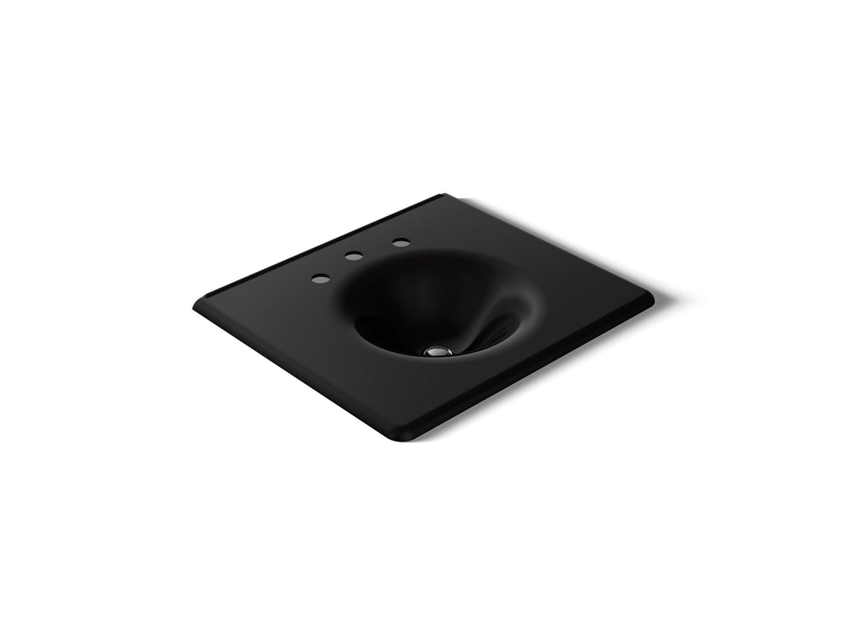 Iron/Impressions® 25" Enameled cast iron vanity top with integrated round sink