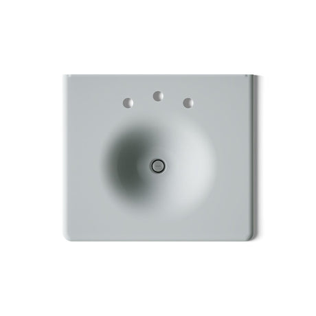 Iron/Impressions® 25" Enameled cast iron vanity top with integrated round sink