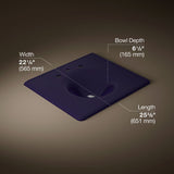 Iron/Impressions® 25" Enameled cast iron vanity top with integrated round sink