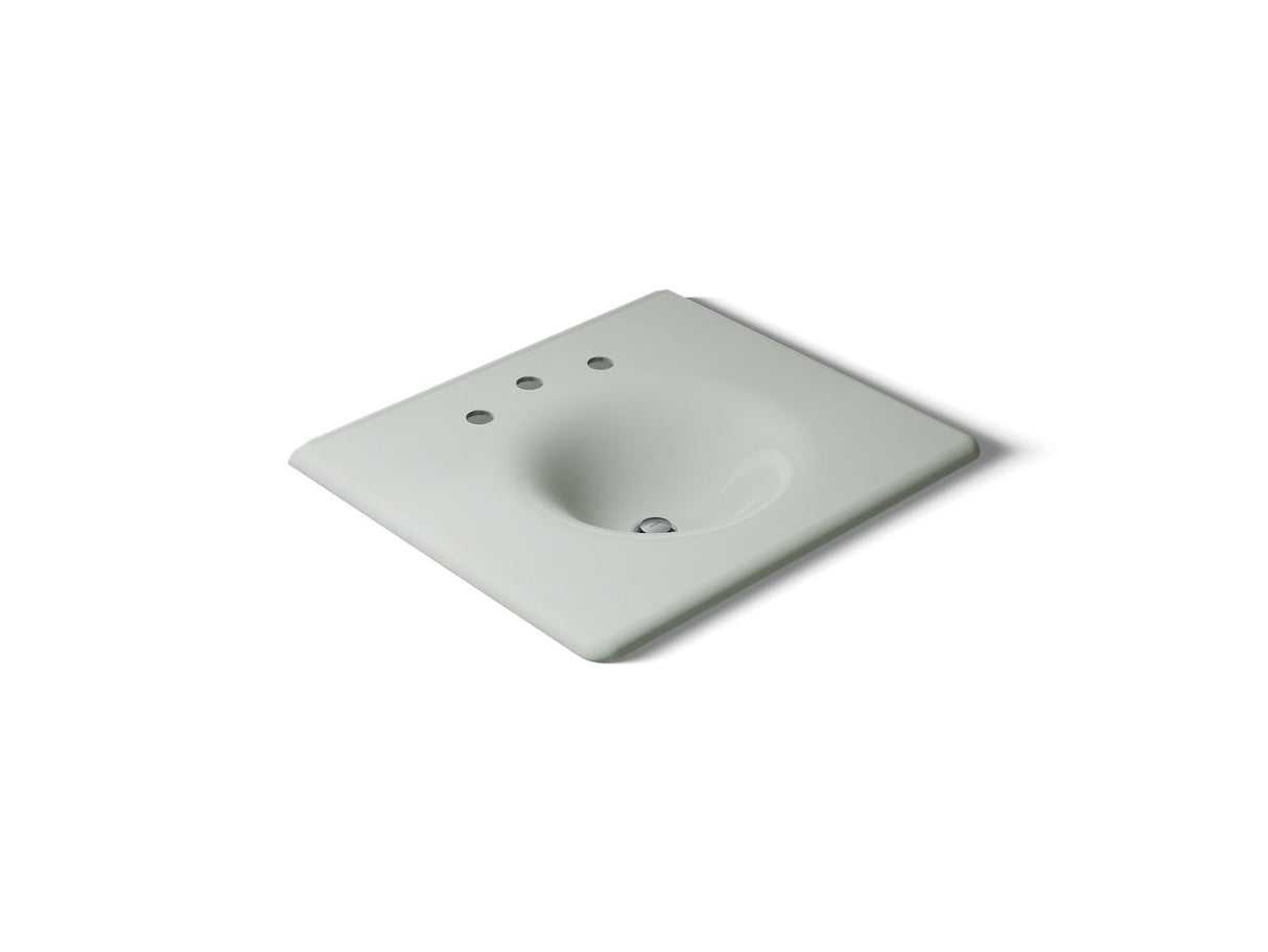 Iron/Impressions® 25" Enameled cast iron vanity top with integrated round sink