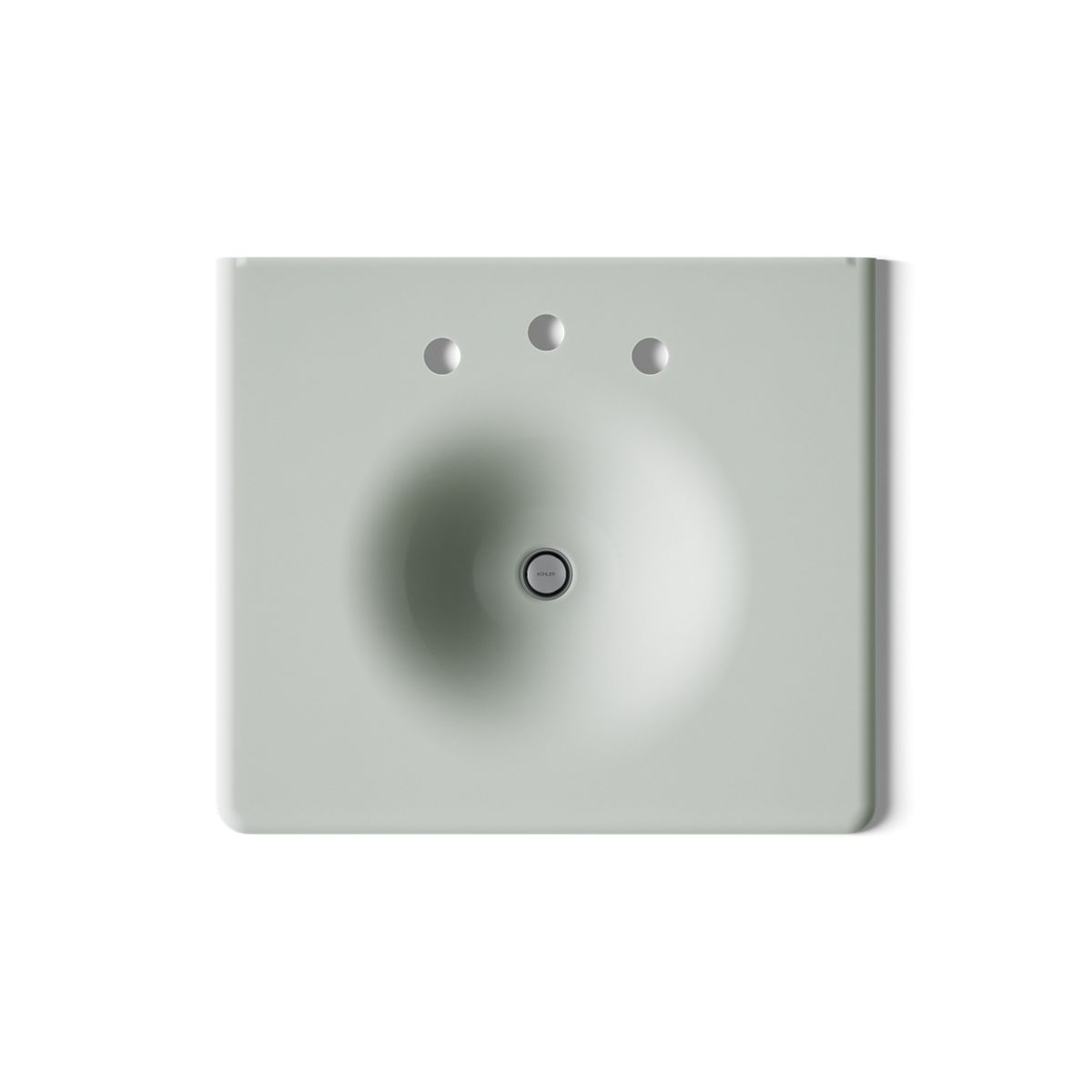 Iron/Impressions® 25" Enameled cast iron vanity top with integrated round sink