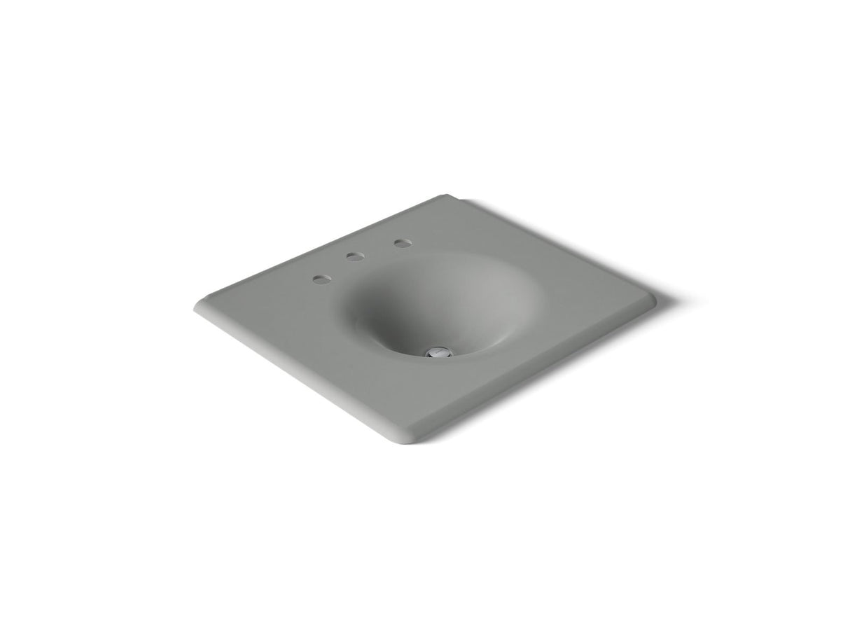 Iron/Impressions® 25" Enameled cast iron vanity top with integrated round sink