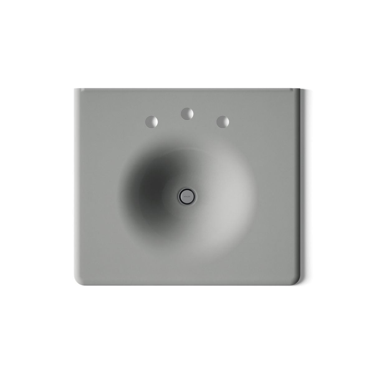 Iron/Impressions® 25" Enameled cast iron vanity top with integrated round sink